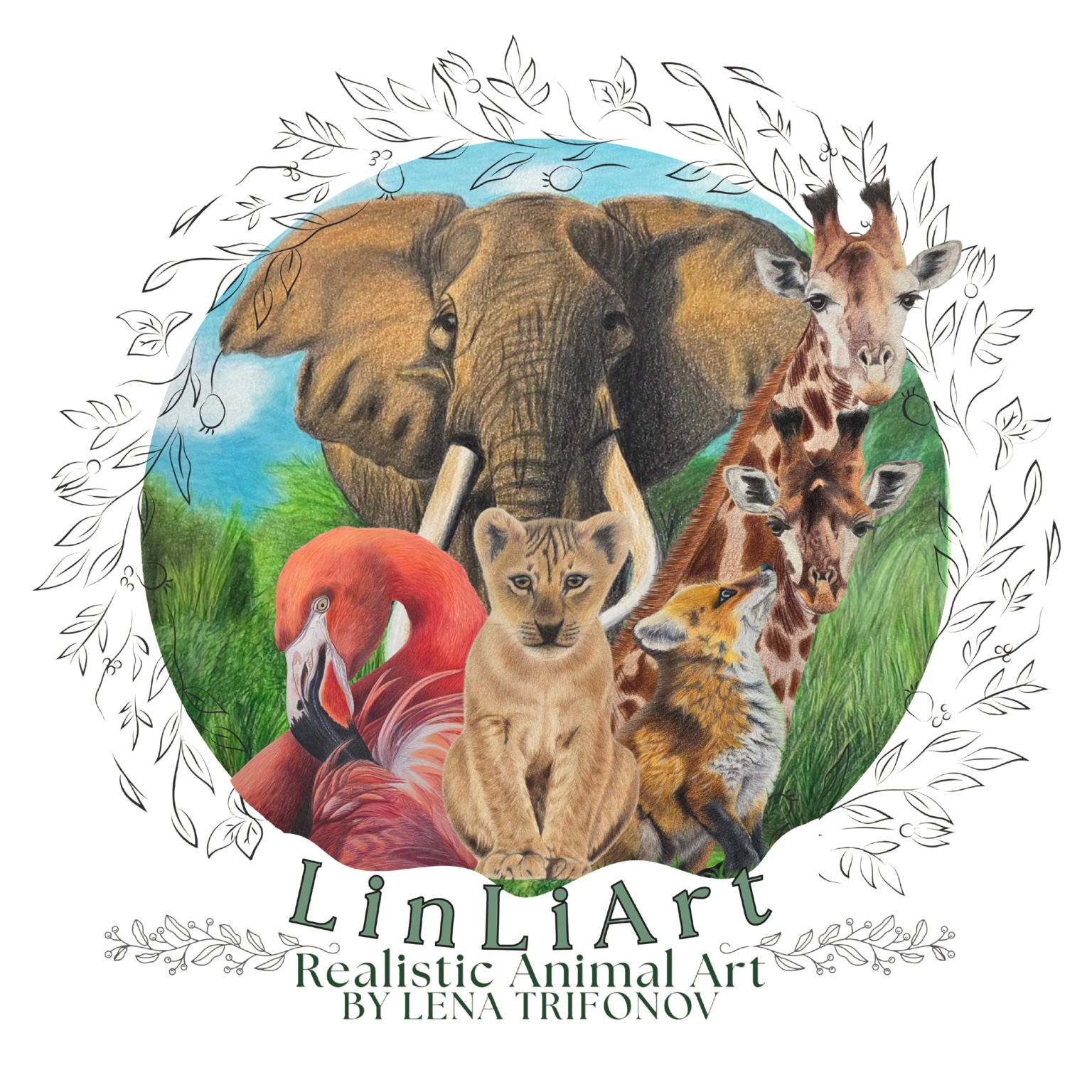 LinLiArt original animal logo